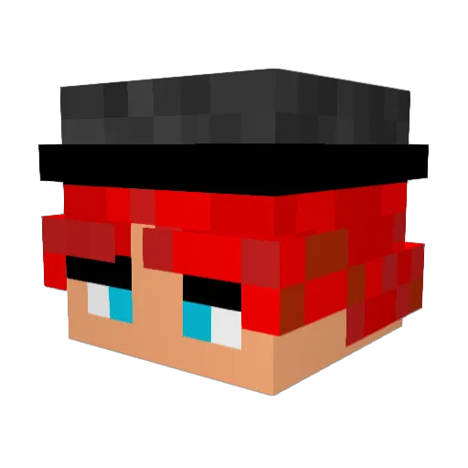 Axifek Minecraft avatar head, 3D render