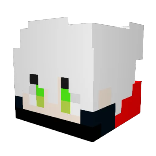 Axiles8 Minecraft avatar head, 3D render