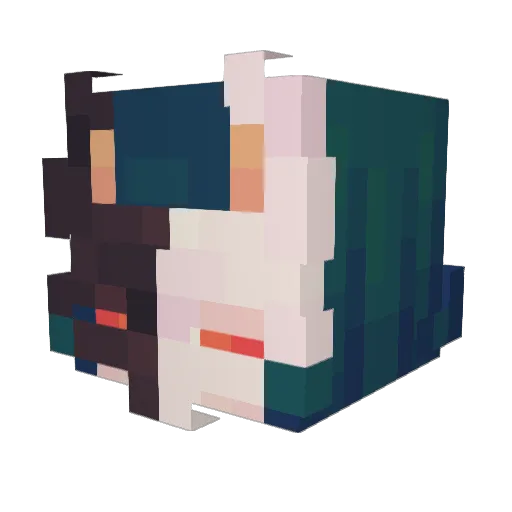 AxillaryAly Minecraft avatar head, 3D render