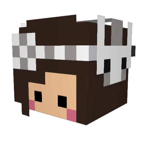 Aximer Minecraft avatar head, 3D render