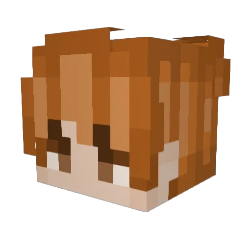 Aximite Minecraft avatar head, 3D render