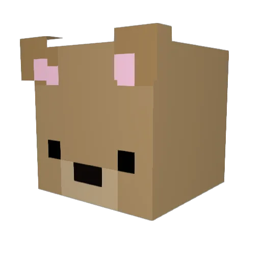 AxionRose Minecraft avatar head, 3D render