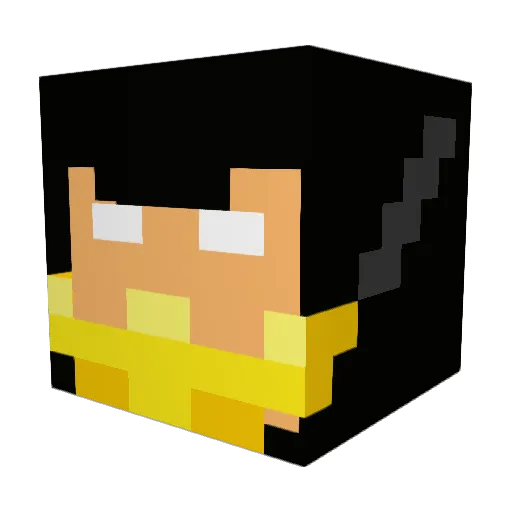 Axionn Minecraft avatar head, 3D render
