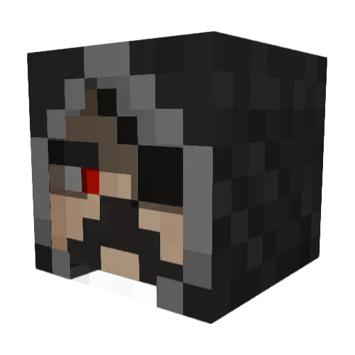 Axios76 Minecraft avatar head, 3D render