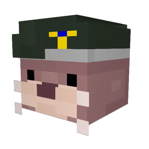 Axis324 Minecraft avatar head, 3D render