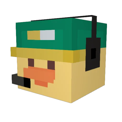 Axis_001 Minecraft avatar head, 3D render