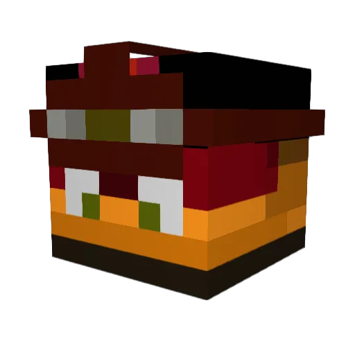 Axity2K Minecraft avatar head, 3D render