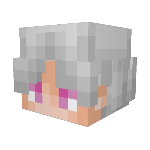 Axjol Minecraft avatar head, 3D render