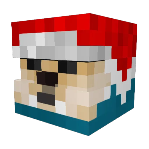 AxlTribe Minecraft avatar head, 3D render