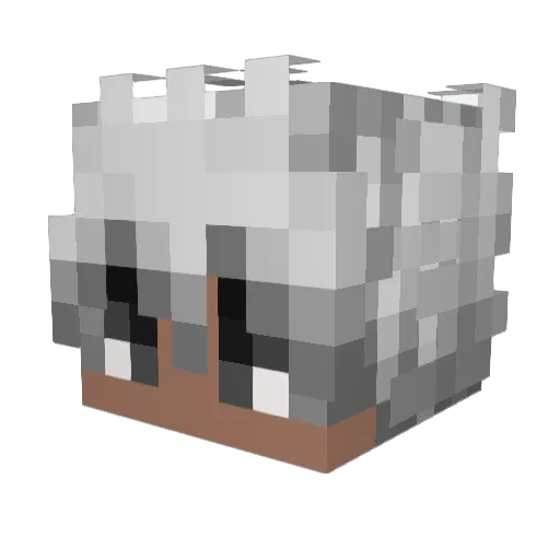 Axlay Minecraft avatar head, 3D render