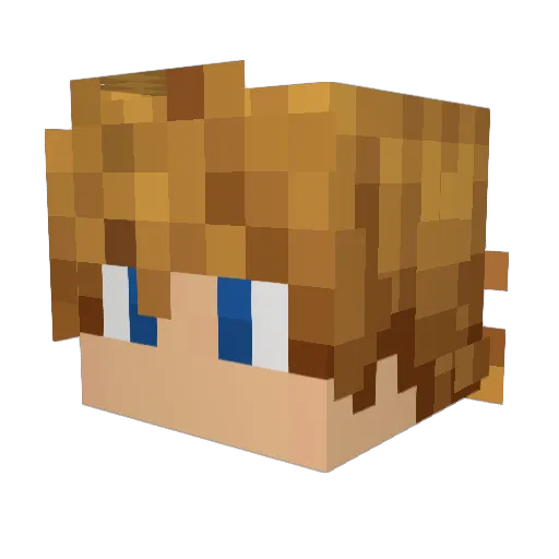 AxleSnow Minecraft avatar head, 3D render