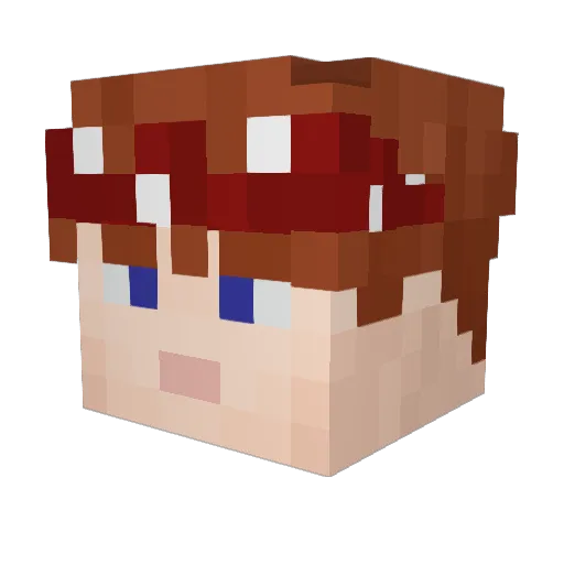 Axlosive Minecraft avatar head, 3D render