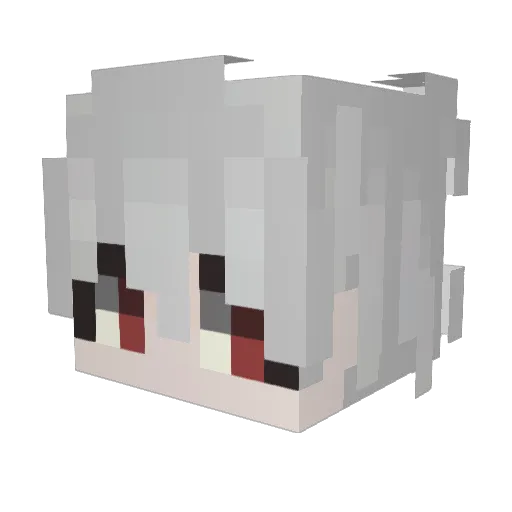 AxlunNyan Minecraft avatar head, 3D render