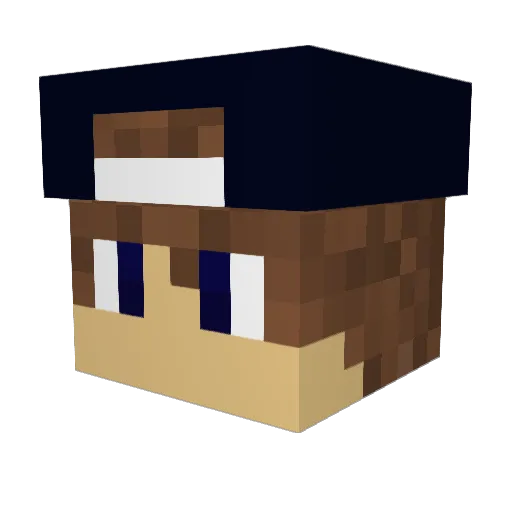 AxlusYT Minecraft avatar head, 3D render