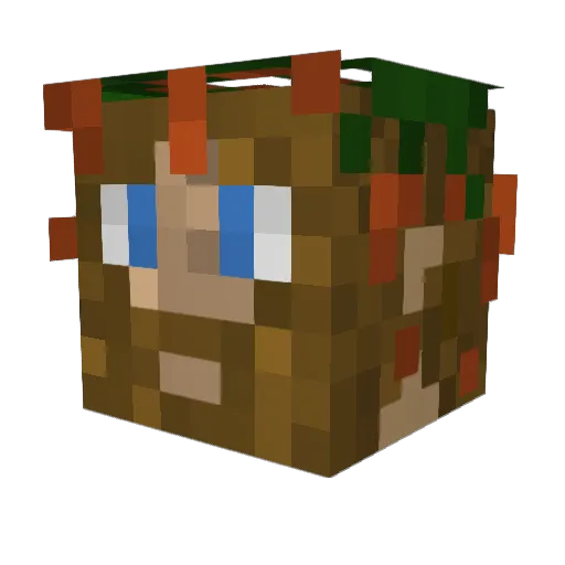 AxoArthur Minecraft avatar head, 3D render