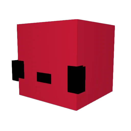 AxoDuck_ Minecraft avatar head, 3D render