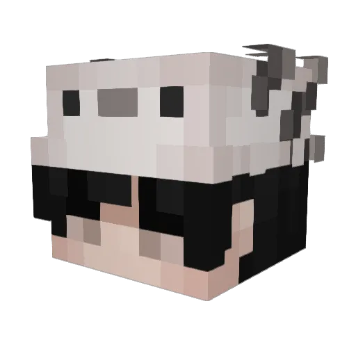 AxoThisFound Minecraft avatar head, 3D render