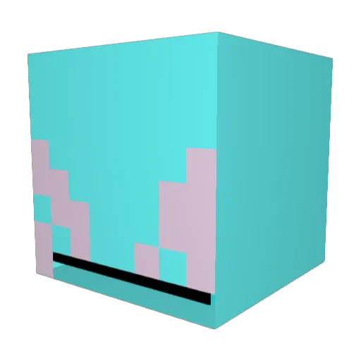 Axo_BOYYY Minecraft avatar head, 3D render
