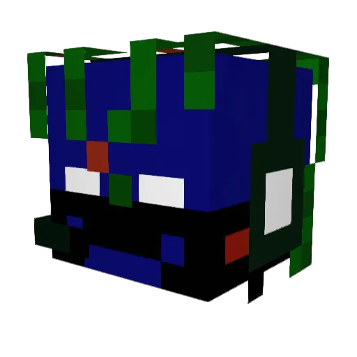 Axo__30 Minecraft avatar head, 3D render