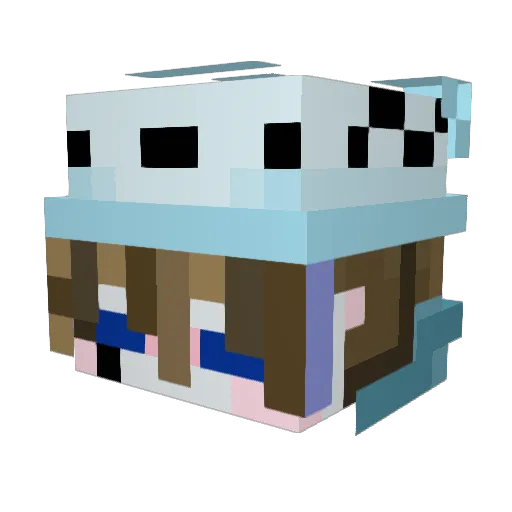 Axo__Live Minecraft avatar head, 3D render