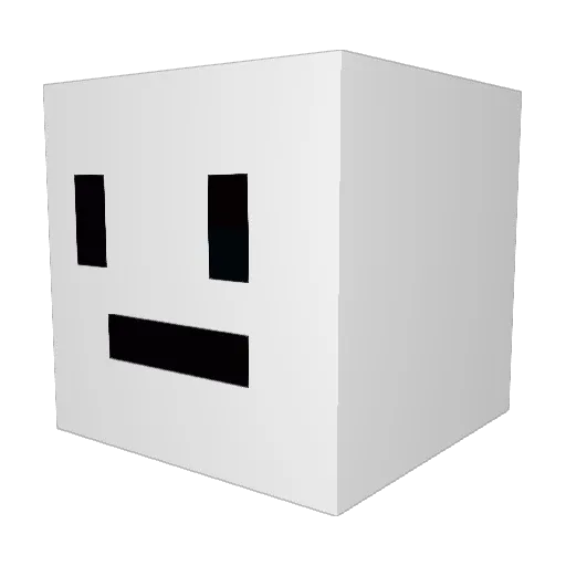 Axo_cyan Minecraft avatar head, 3D render