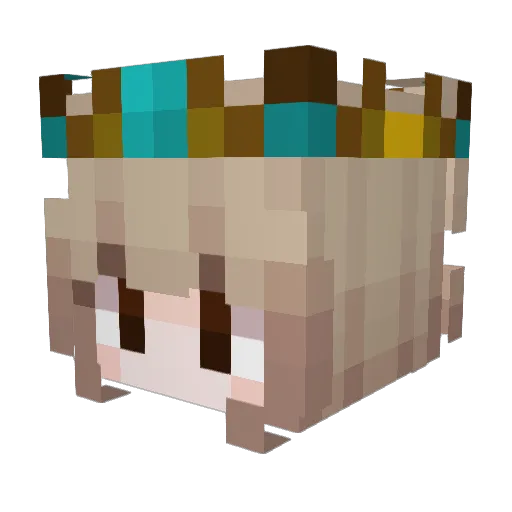 AxobellaZ Minecraft avatar head, 3D render