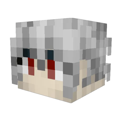 Axocelot Minecraft avatar head, 3D render