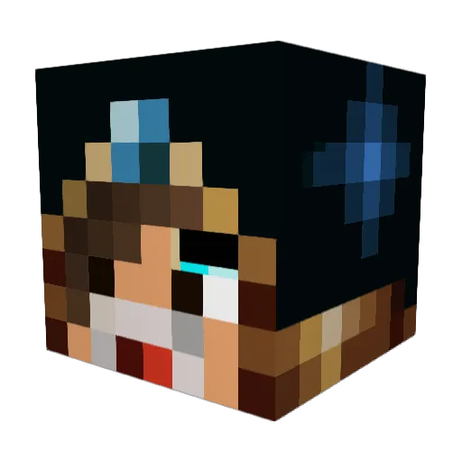 Axoflegend Minecraft avatar head, 3D render