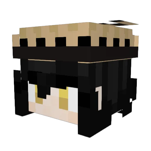 AxolWasHere Minecraft avatar head, 3D render