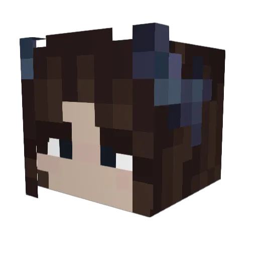 Axolatas Minecraft avatar head, 3D render