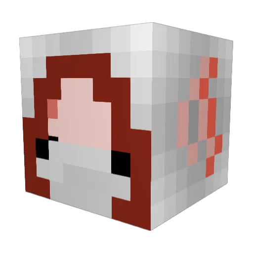 AxolatoGamin Minecraft avatar head, 3D render