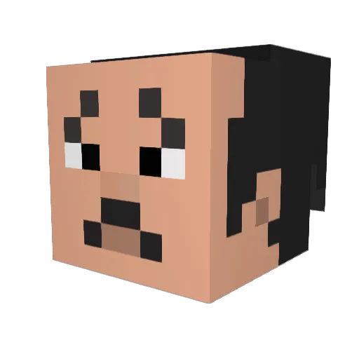 Axoll50 Minecraft avatar head, 3D render