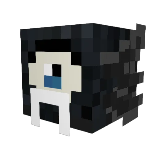 Axolloo Minecraft avatar head, 3D render