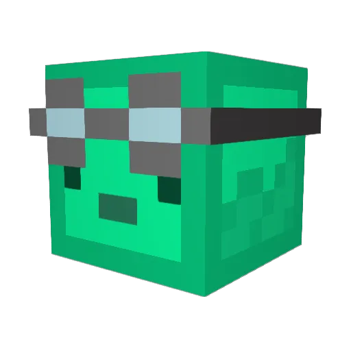 Axolment Minecraft avatar head, 3D render