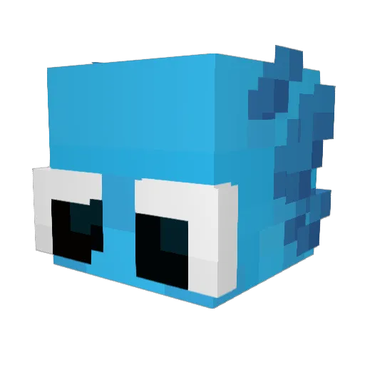 AxololMC Minecraft avatar head, 3D render