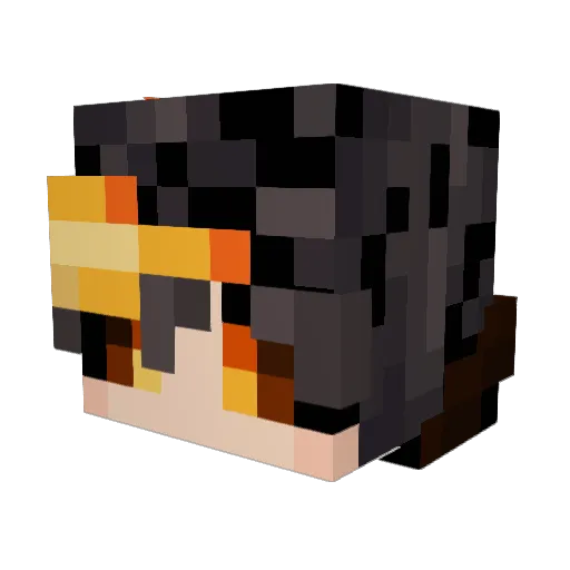 Axolon_zero Minecraft avatar head, 3D render