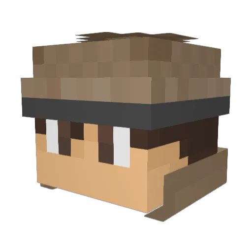 Axolotik09 Minecraft avatar head, 3D render