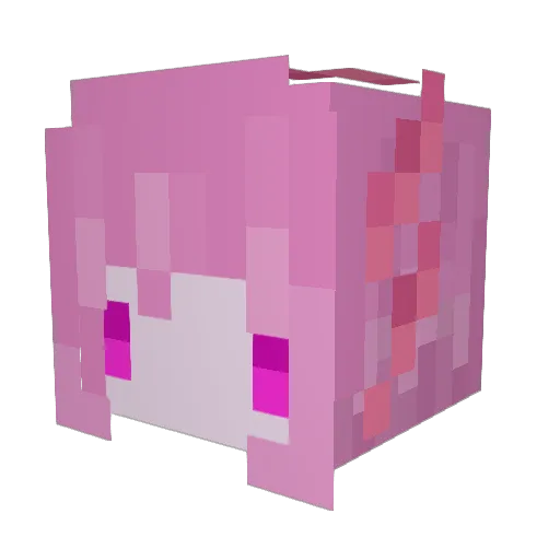 Axolotl1212 Minecraft avatar head, 3D render
