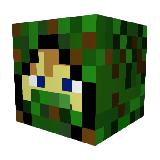 Axolotl1221 Minecraft avatar head, 3D render