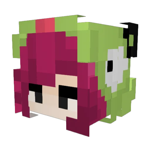 Axolotl2015 Minecraft avatar head, 3D render