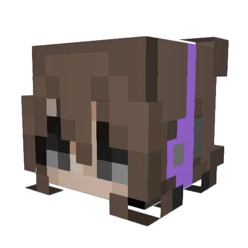 AxolotlGHG3 Minecraft avatar head, 3D render