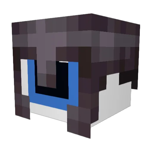 AxolotlKingX2 Minecraft avatar head, 3D render