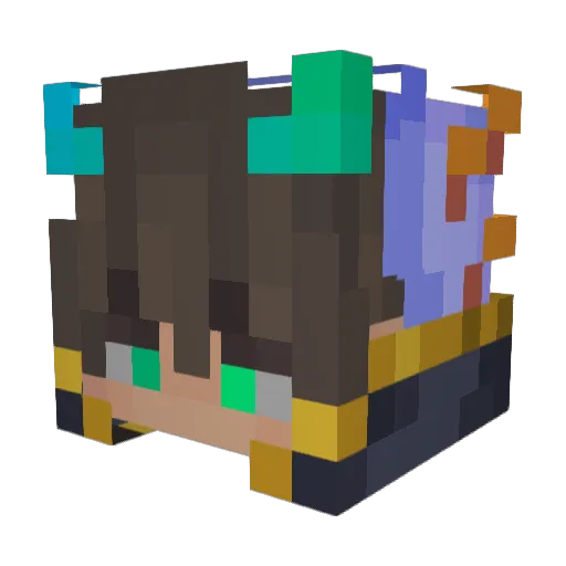 Axolotl_Alfa Minecraft avatar head, 3D render