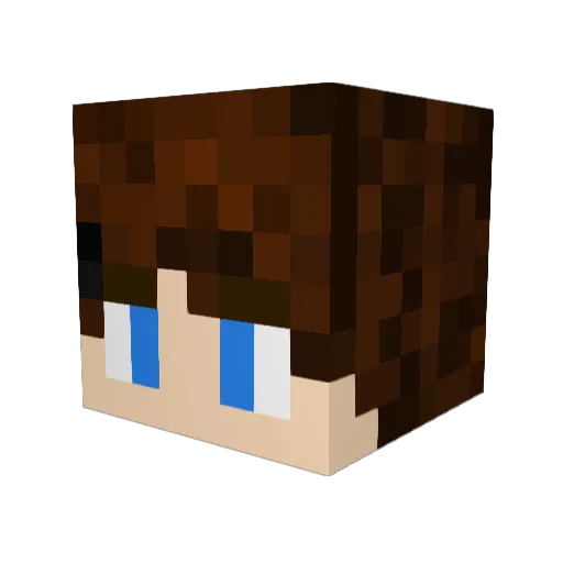 Axolotl_Buddy Minecraft avatar head, 3D render