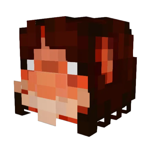 Axolotl_Muffin12 Minecraft avatar head, 3D render