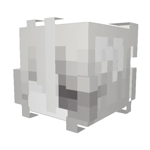 Axolotl_fox Minecraft avatar head, 3D render