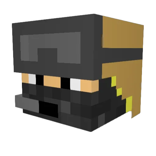 Axolotlpus Minecraft avatar head, 3D render
