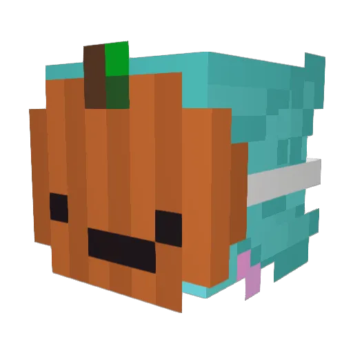 Axolotofficial Minecraft avatar head, 3D render