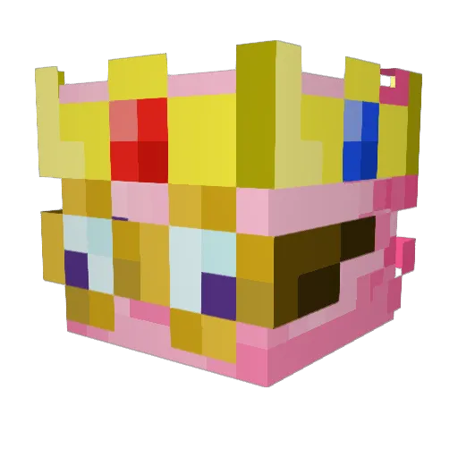 AxoolRem Minecraft avatar head, 3D render