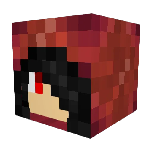 Axore_ Minecraft avatar head, 3D render